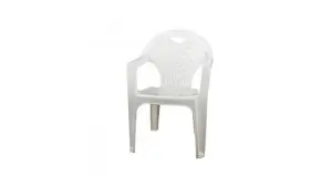 Кресло пластиковое  белое М2608 (уп.4)