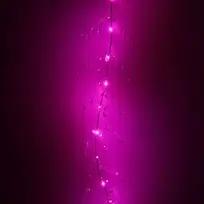 Гирлянда для дома на батарейках 1,5 м 18 ламп LED Сверкающие хрусталики (от 3ААА), Розовый 183-000