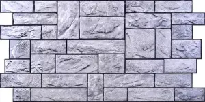 Листовые панели ПВХ  0,4мм Камень пиленый настоящий серый 977493 (уп.30шт)  Арт№ ПНС1