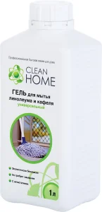 Гель для мытья линолеума и кафеля универсальный  CLEAN HOME  1л (10) 381