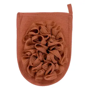 Сауна Мочалка «Королевский пилинг», рукавица с объёмными воланами,  1520 см, 41293
